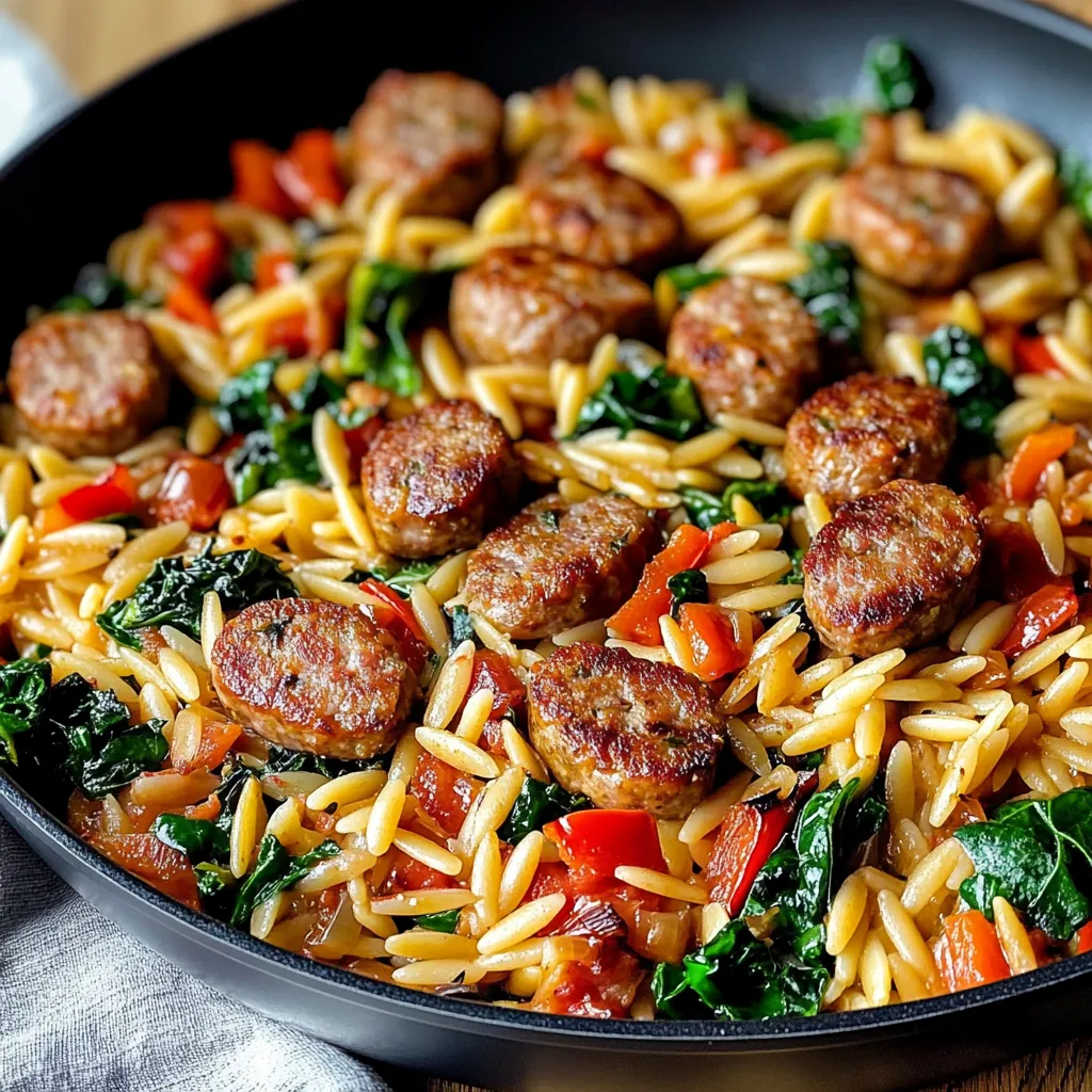 One-Pan Italian Sausage and Orzo Pasta