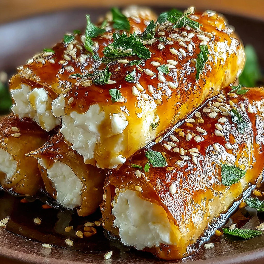 Oven Fried Feta Rolls with Chili Honey: An Amazing Ultimate.