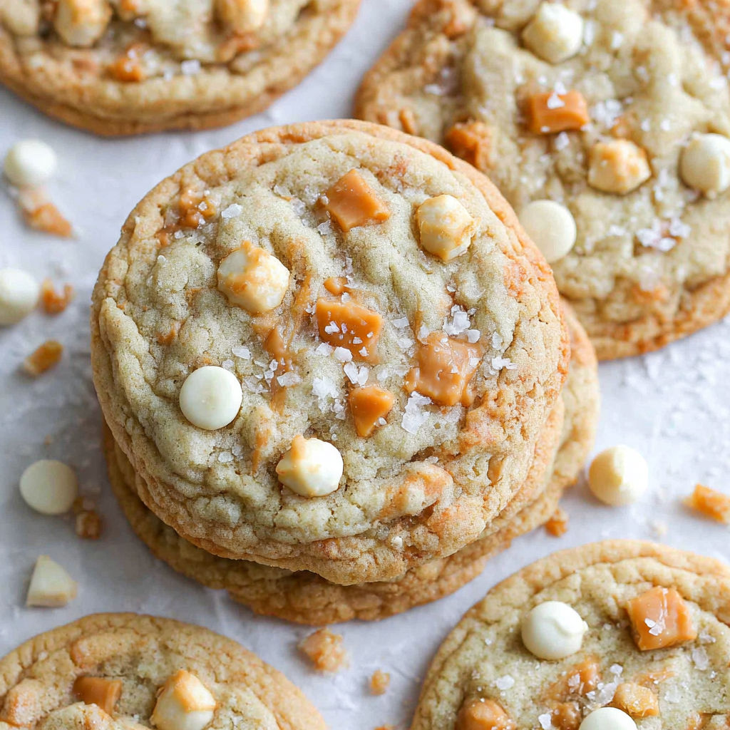 A close up of a cookie with white icing and brown sugar.