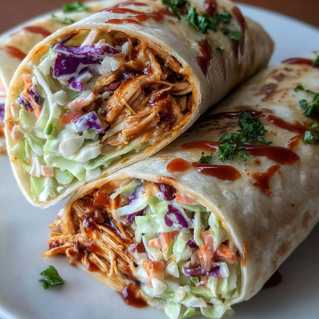 A plate with two wraps on it.
