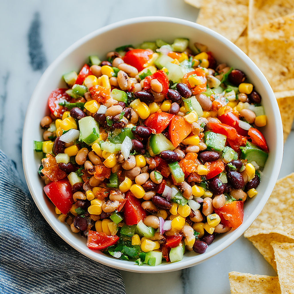 A bowl of healthy cowboy caviar.