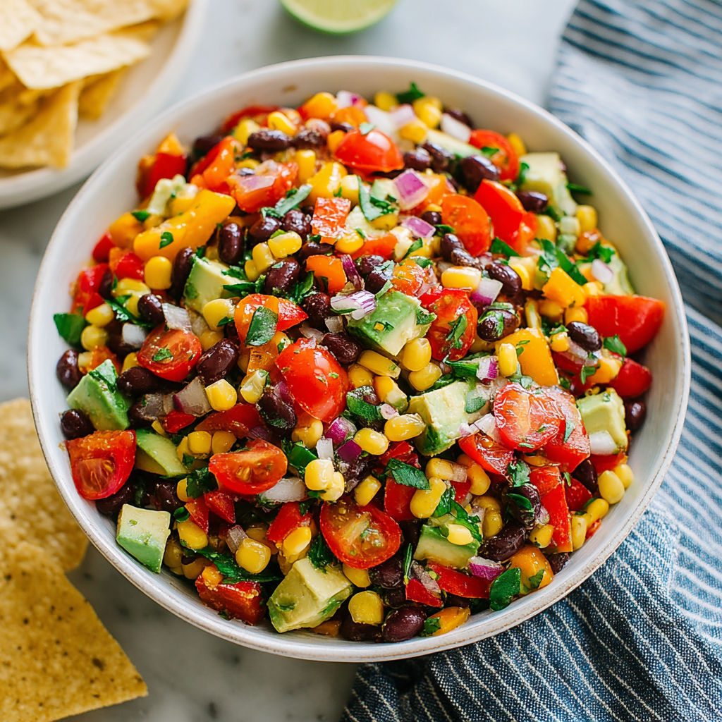 A bowl of healthy cowboy caviar.