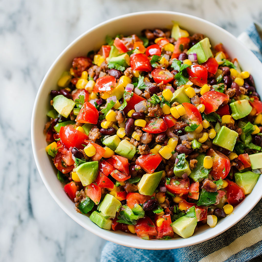 A bowl of healthy cowboy caviar.